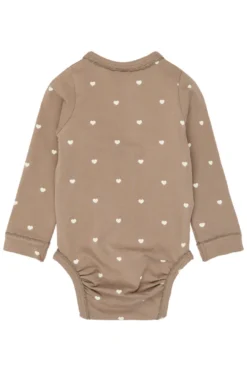 The New Siblings Nova Långärmad Wrap Body - Taupe Gray AOP TN