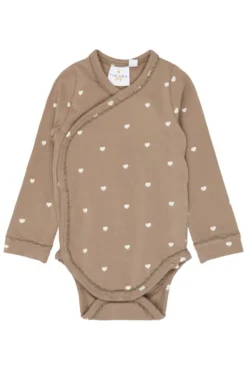 The New Siblings Nova Långärmad Wrap Body - Taupe Gray AOP TN
