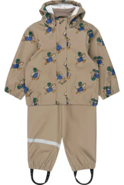 The New Siblings Uwe Regn Set - Taupe Gray AOP TN