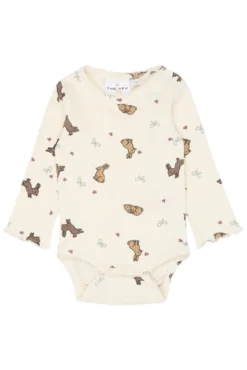 The New Siblings Venna Långärmad Rib Body - Gardenia