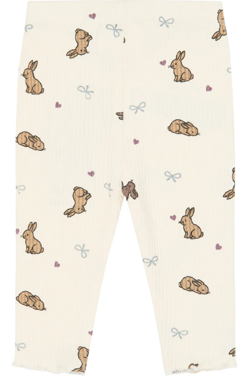 The New Siblings Venna Rib Leggings - Gardenia