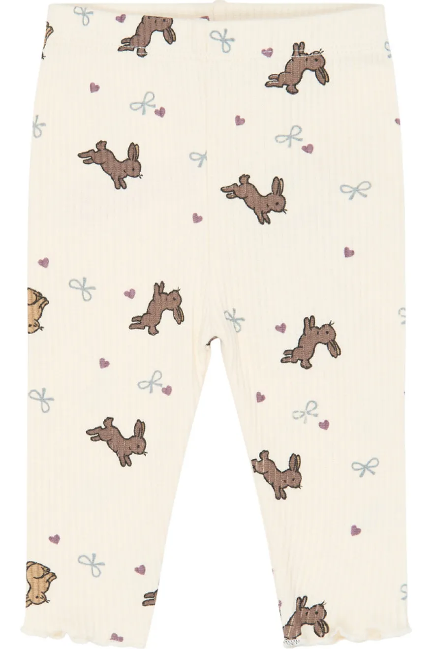 The New Siblings Venna Rib Leggings - Gardenia
