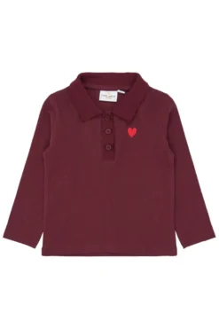 The New Siblings Vernina Rib Polo - Burgundy TN