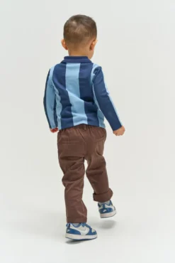 The New Siblings Viro Polo - Navy Blazer Striped