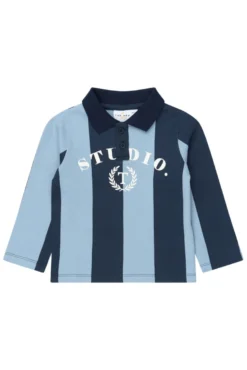 The New Siblings Viro Polo - Navy Blazer Striped