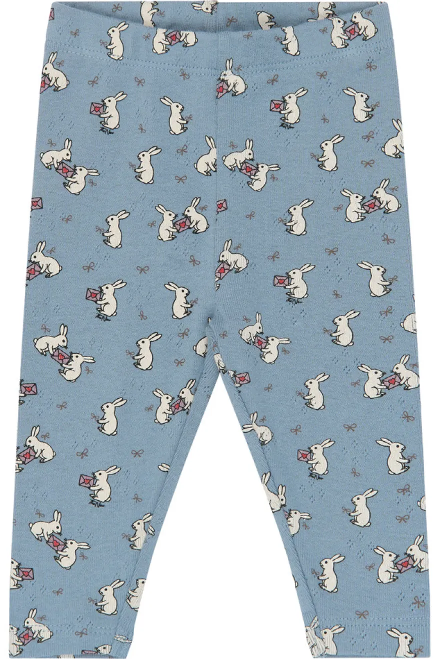 The New Siblings Vita Pointelle Leggings - Ashley Blue