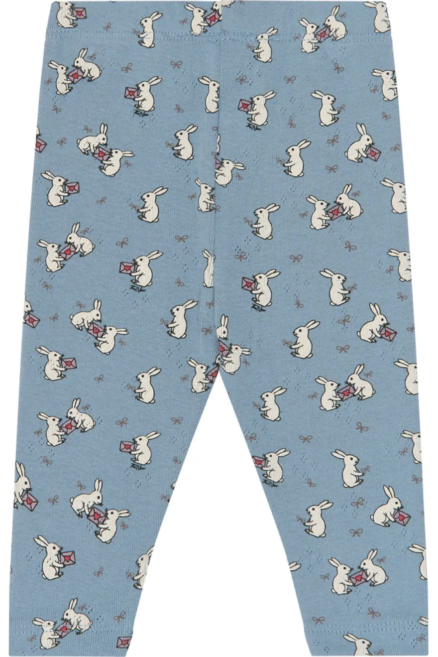 The New Siblings Vita Pointelle Leggings - Ashley Blue