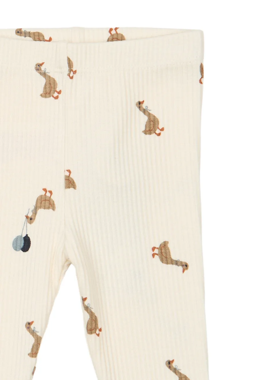 The New Siblings Vito Rib Leggings - Gardenia