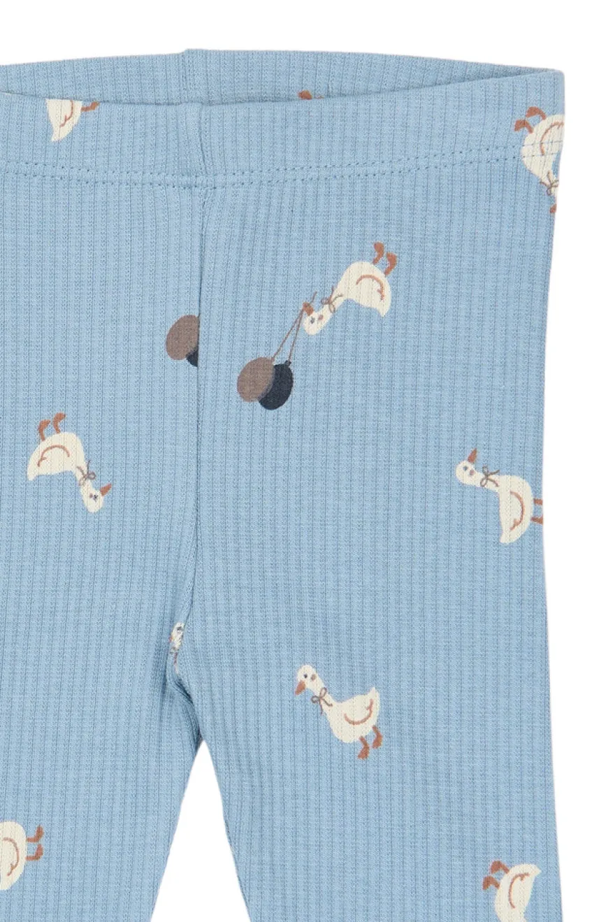 The New Siblings Vito Rib Leggings - Ashley Blue