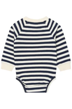 The New Siblings Volker Långärmad Body - Navy Blazer Striped