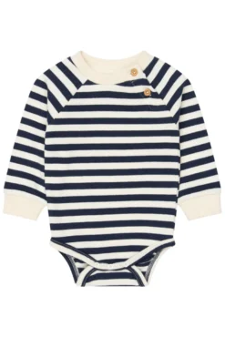 The New Siblings Volker Långärmad Body - Navy Blazer Striped