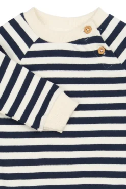 The New Siblings Volker Långärmad Body - Navy Blazer Striped