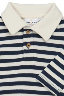 The New Siblings Volker Polo Jumpsuit - Navy Blazer Striped