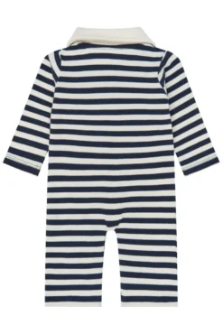 The New Siblings Volker Polo Jumpsuit - Navy Blazer Striped