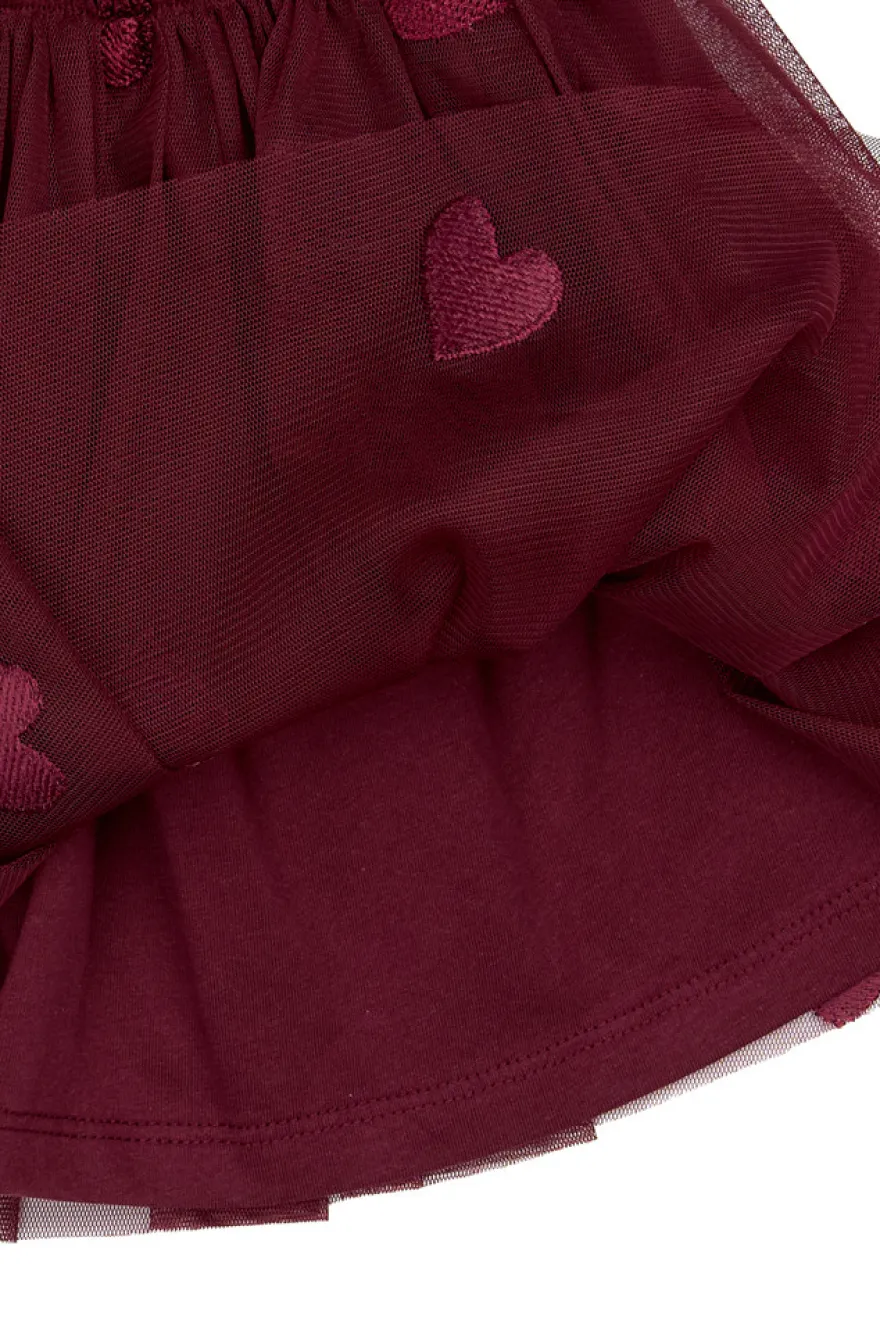 The New Siblings Vonda Mesh Kjol - Burgundy
