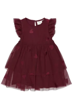 The New Siblings Vonda Mesh Klänning - Burgundy