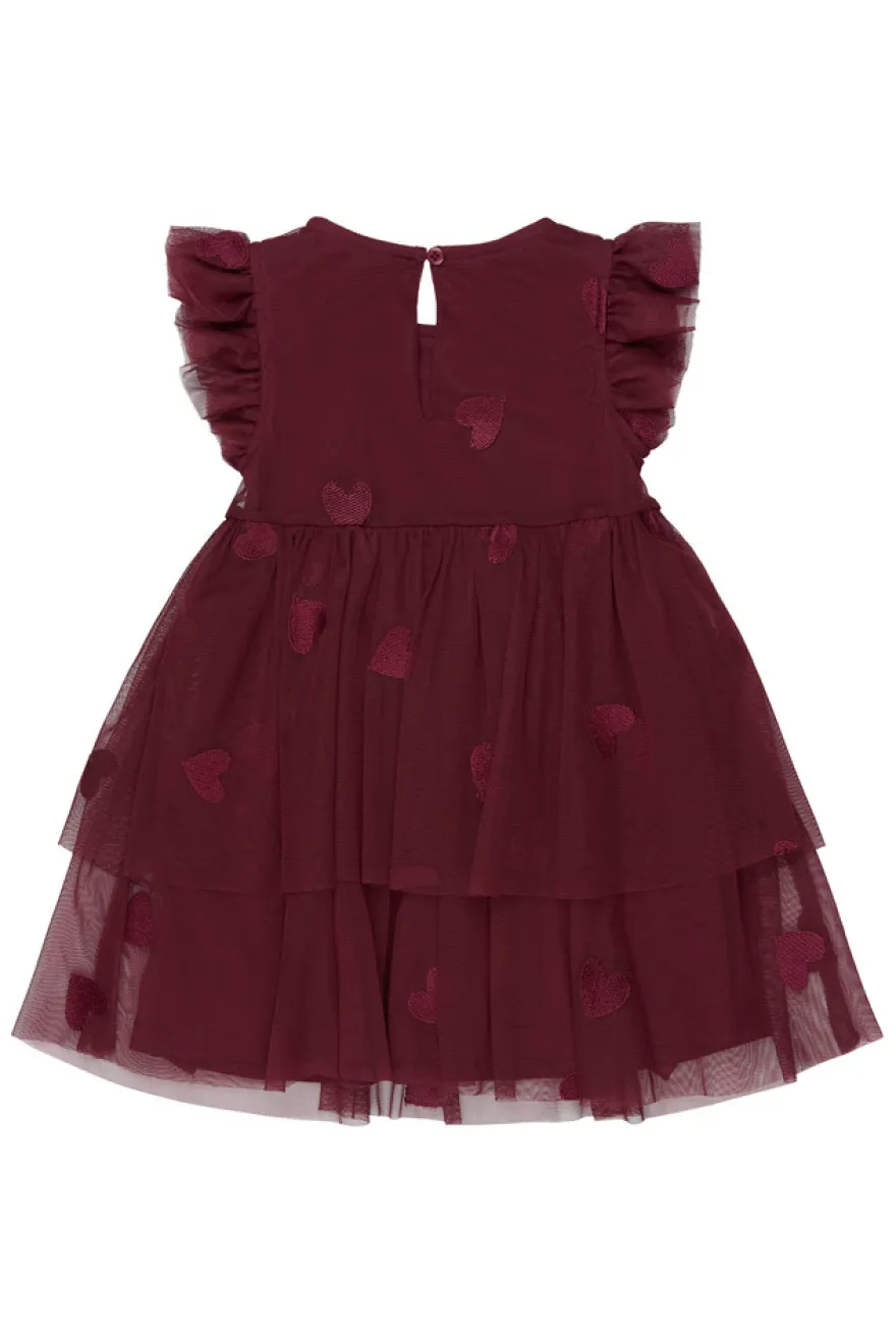 The New Siblings Vonda Mesh Klänning - Burgundy