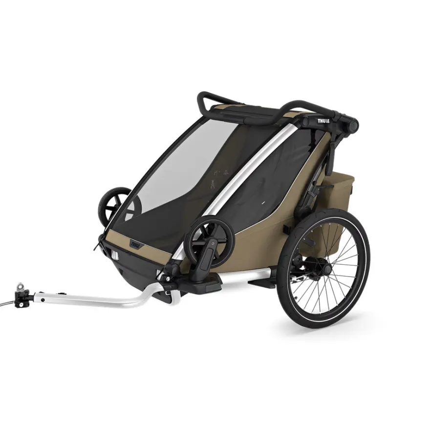 Thule Chariot Cross Gen 3 Double Cykelvagn 2 Barn - Faded Khaki