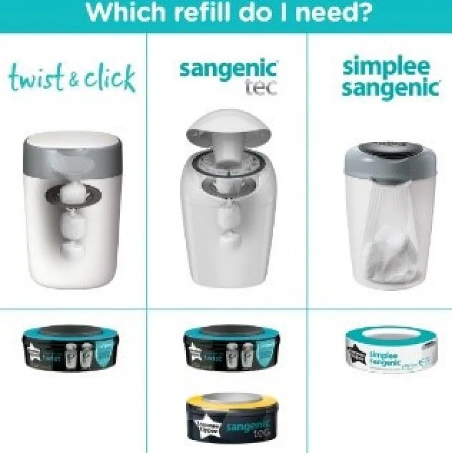 Tommee Tippee Twist & Click Refill Universal 6-pack
