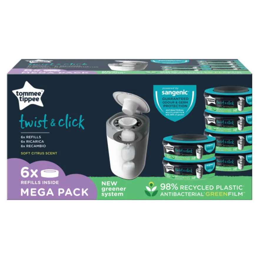 Tommee Tippee Twist & Click Refill Universal 6-pack