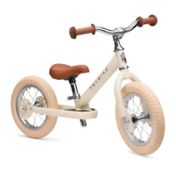 Tribike Springcykel 2 Hjul - Vintage Creme