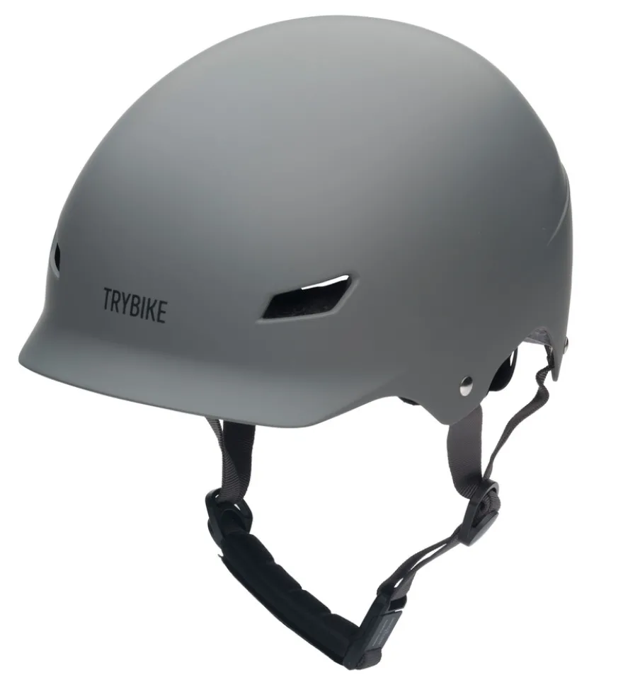 Trybike Cykelhjälm Med Retrolook - Antracitgrå S/M