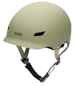 Trybike Cykelhjälm Med Retrolook - Vintage Grön S/M