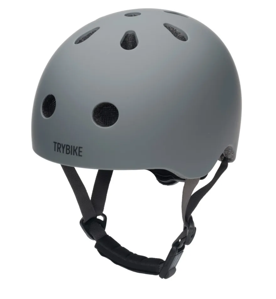 Trybike Cykelhjälm Med Retrolook – Antracitgrå XS