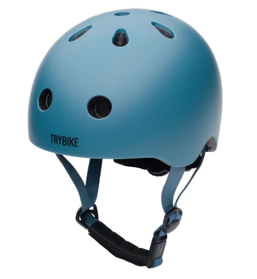 Trybike Cykelhjälm Med Retrolook – Vintage Blå XS