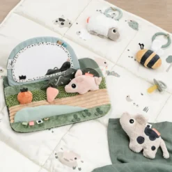 Tummy Time Sensorisk Spegel - Tiny Farm - Färgmix