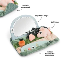 Tummy Time Sensorisk Spegel - Tiny Farm - Färgmix