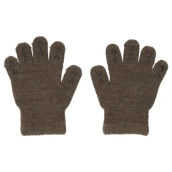 Ull Fingervantar - Brown Melange