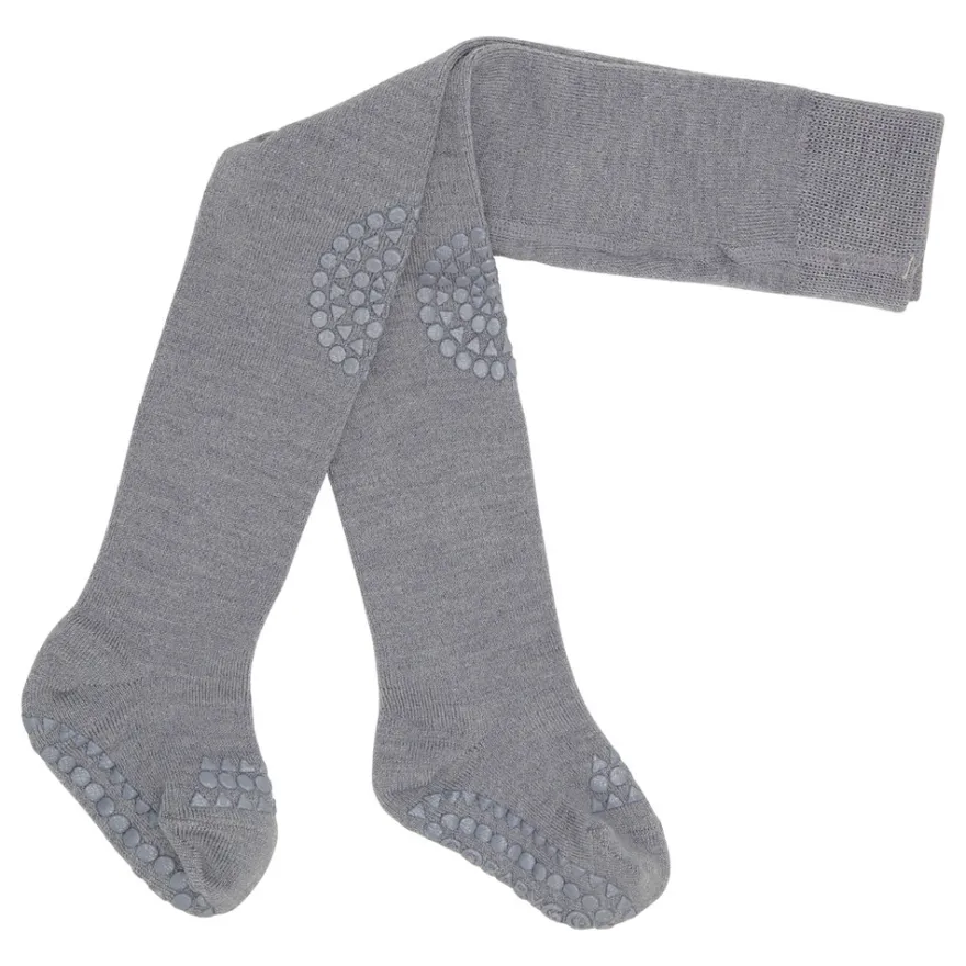 Ullstrumpbyxor Med Krypskydd - Grey Melange