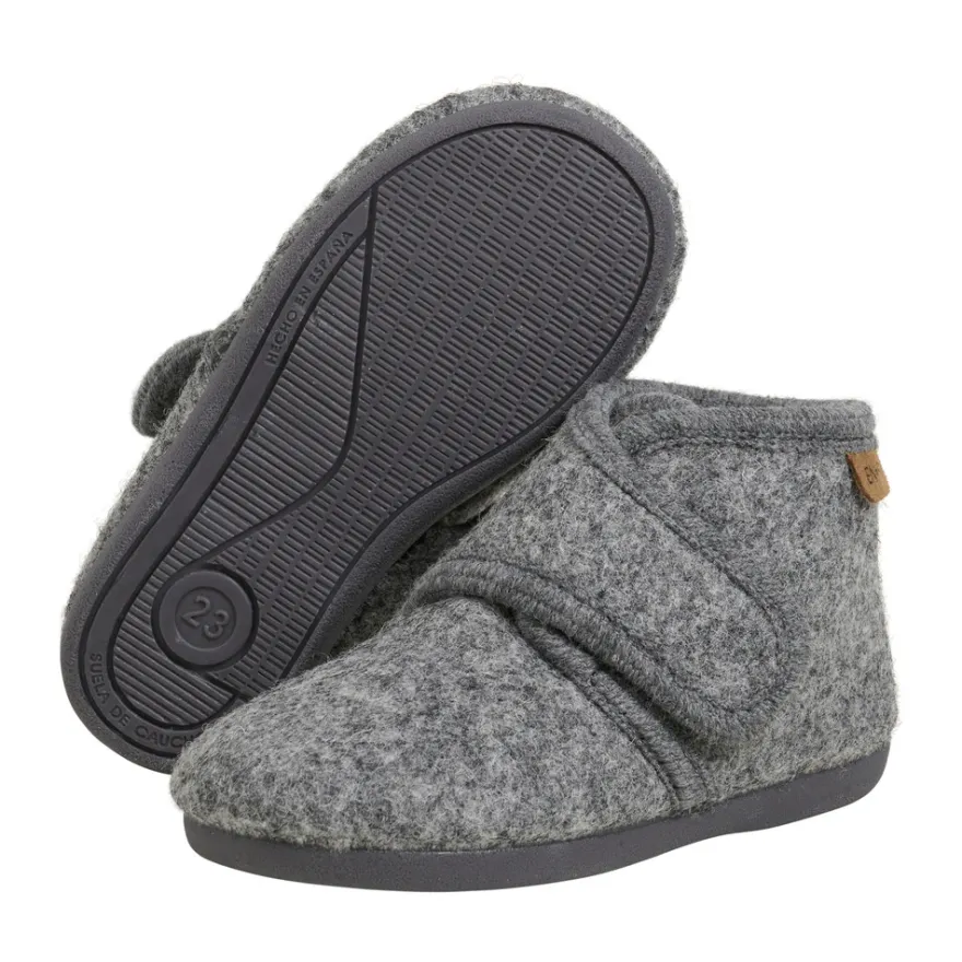 Ulltofflor - Dark Grey Melange