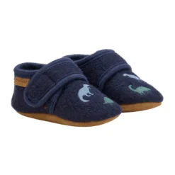 Ulltofflor med Broderi - Navy