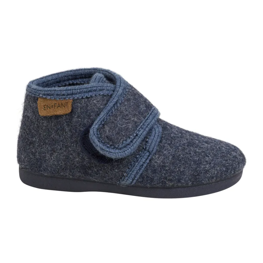 Ulltofflor - Navy Melange