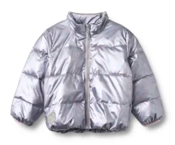 Ullu Lättvikts Puffer Jacka - Silver sky flower