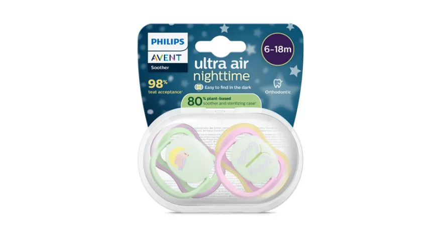 Ultra Air napp, natt, 6–18 m, rosa/ljusgrön