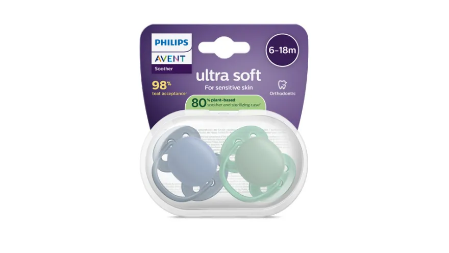 Ultra Soft napp, 6–18 m, grå/grön