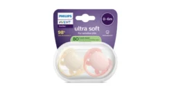 Ultra Soft napp, 0–6 m, gul/orange