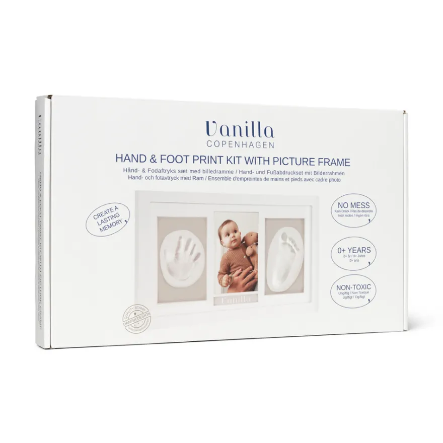 Vanilla Copenhagen Hand- och fotavtryck med Ram Stor - Vit