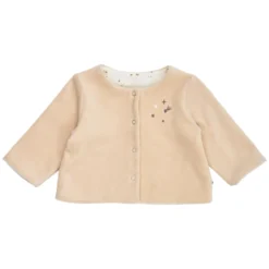 Velour Vändbar Jacka - Oat