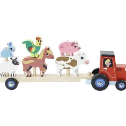 Vilac Traktor Med Släp & Stapeldjur