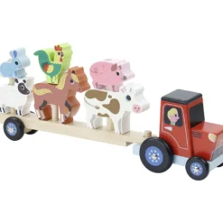 Vilac Traktor Med Släp & Stapeldjur