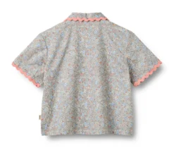 Vilma Lace T-Shirt - Air Blue Flowers