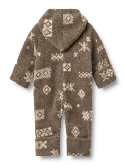 Wheat Allo Fleeceoverall - Dry Wood Jacquard