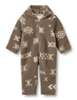 Wheat Allo Fleeceoverall - Dry Wood Jacquard