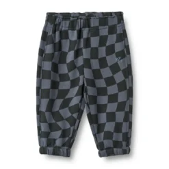 Wheat Cosmo Sweatpants - Navy Blue Check
