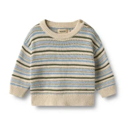 Wheat Harlow Jacquardtröja - Offwhite