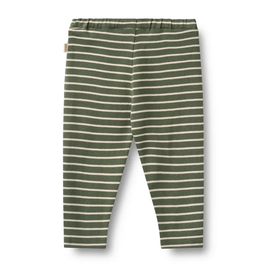 Wheat Manfred Jersey Byxor - Dark Green Stripe